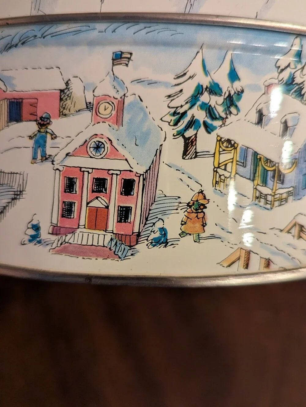Vntg 1979 Sesame Street Winter Sleigh Ride Tin